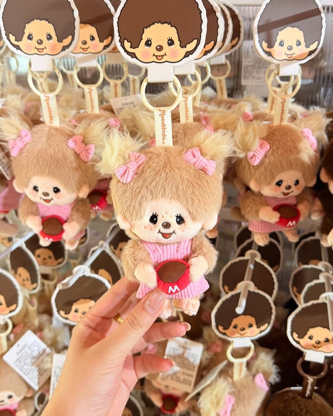 快速出貨< 超Q聯名😍> 蒙奇奇 x MINISO 咖啡農場系列 毛絨吊飾 Monchhichi