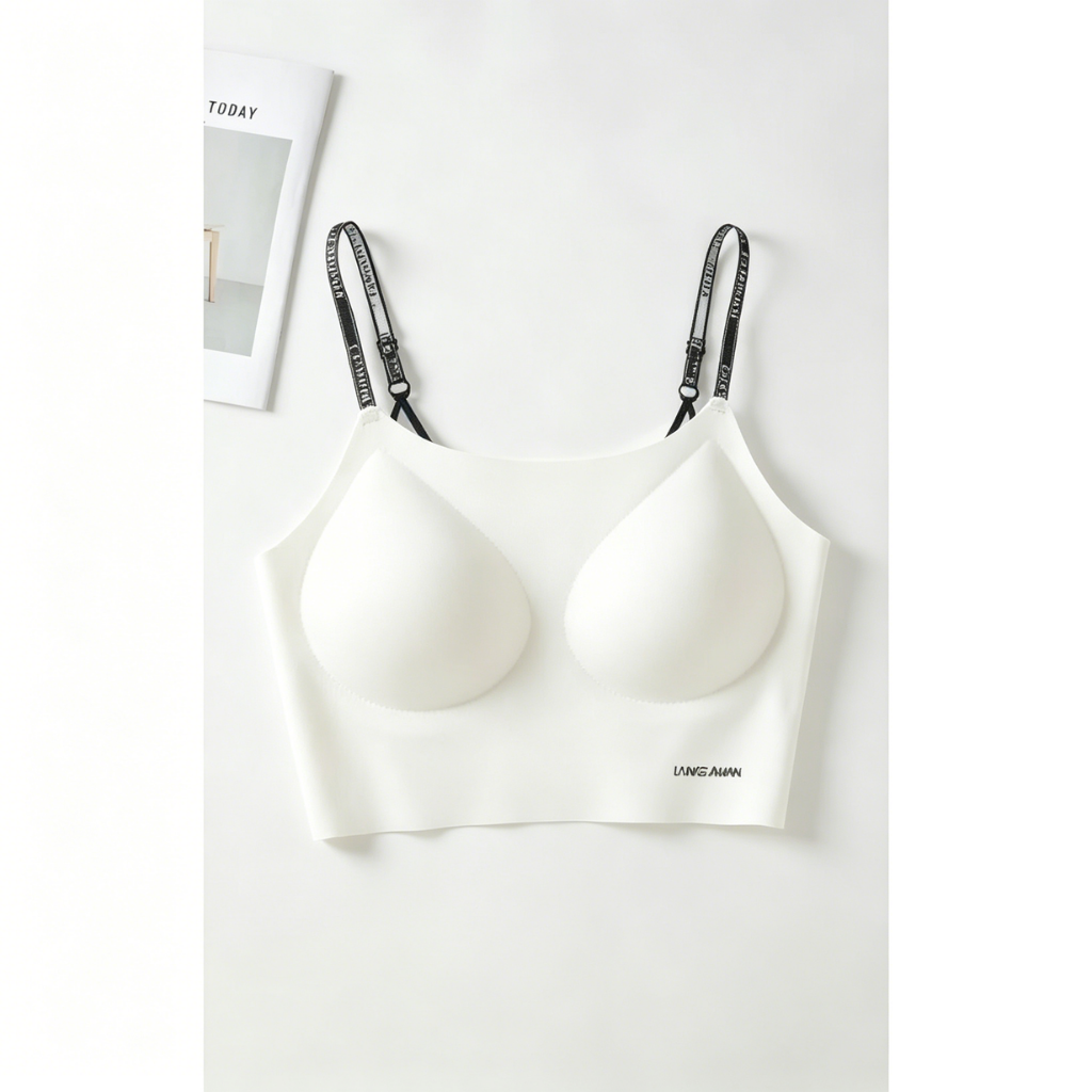 HKCG0605-067 DYH22-小芯氨綸抗菌字母美背 白色 (A67L-2XL)