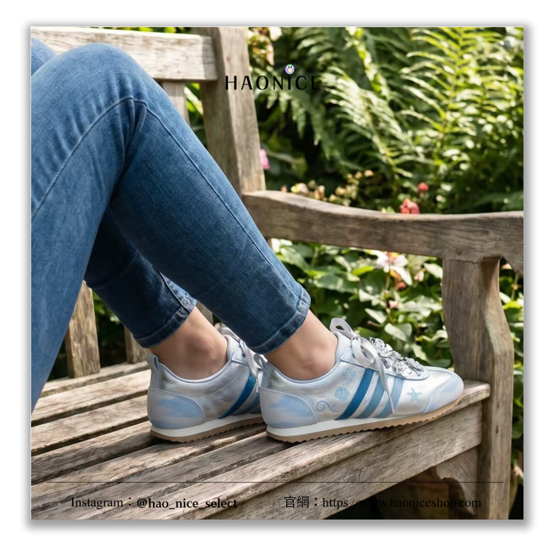 【HAO NICE】客製🎨adidas VS JOG 2.0 🎀 海嶼花眠 海洋童話 白銀藍 芭蕾 德訓鞋 休閒鞋 假一賠十 配合legit 驗貨