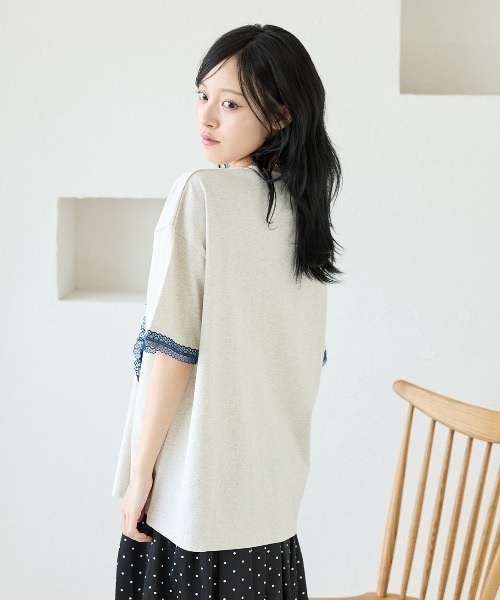 kutir / Lace Ribbon Flower T-shirt