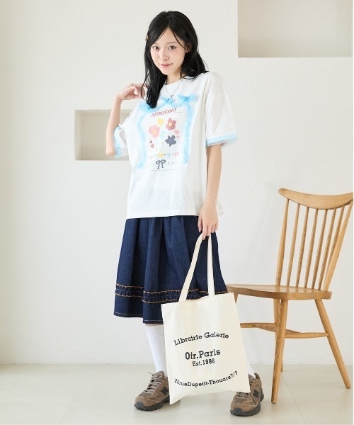 kutir / Lace Ribbon Flower T-shirt