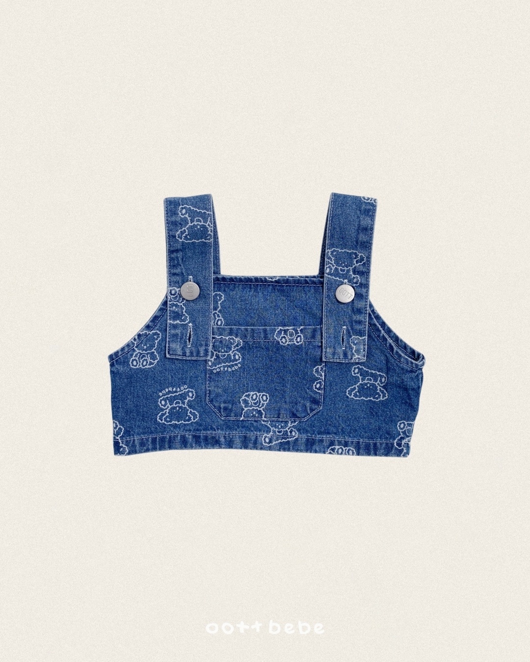 Oott Bebe Otti Denim Crop Overalls