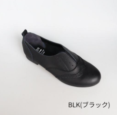 NC20260603-B8-【Recip軟皮工房】日本制 彈力開口圓頭平底鞋-黑色  跟高1.5cm（含0.5cm低反射軟墊） 本體/牛皮，底部/合成橡膠"