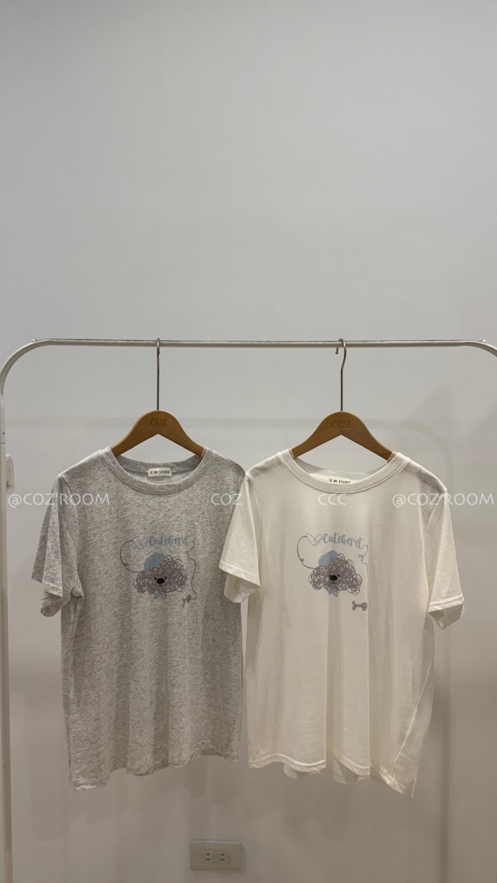 捲捲毛狗涼感Tee(中版) 2colors _W0371