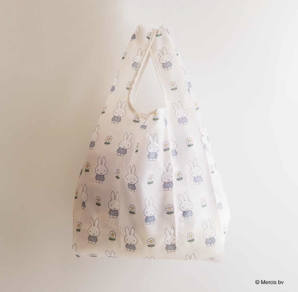 JP Miffy 藍色花花衫 密集式環保袋 米 2548 TK260604