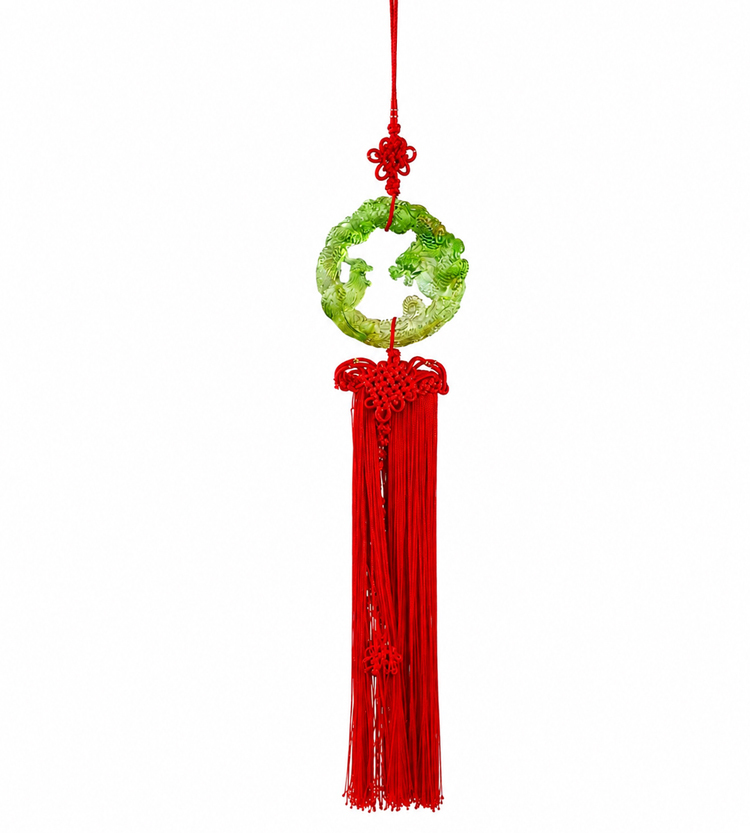 鹿港窯禮品館｜龍鳳如意琉璃吊飾百年好合吉祥之選
