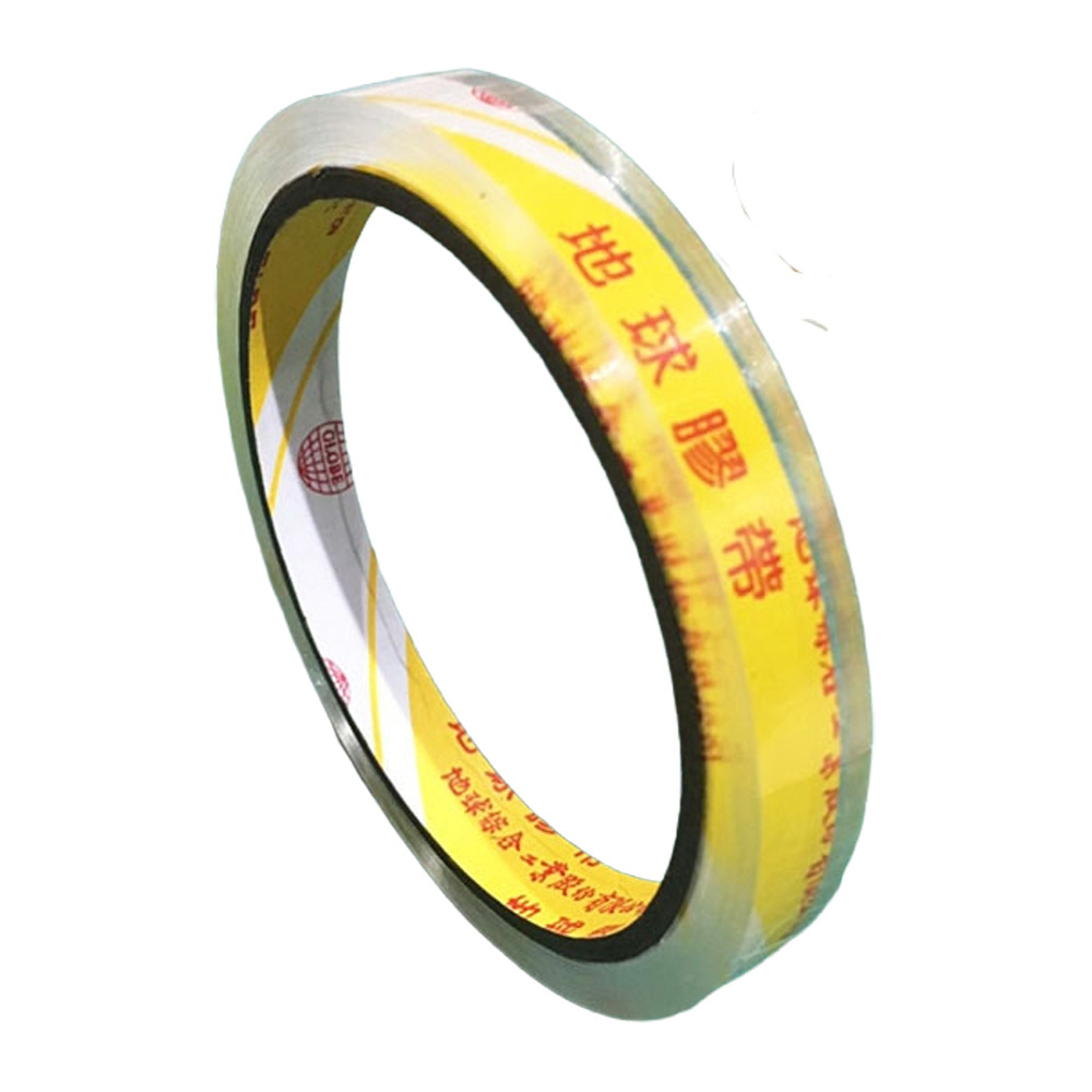 黃地球牌台灣製12mm*35M(厚4.5條)OPP透明文具膠帶