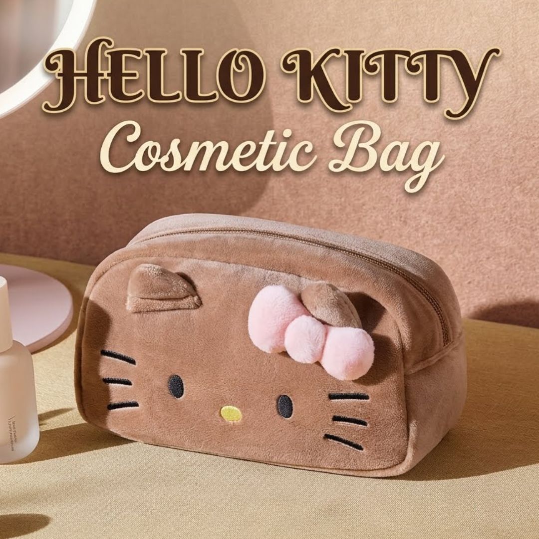 Hello Kitty Sanrio |毛絨化妝包 收納包