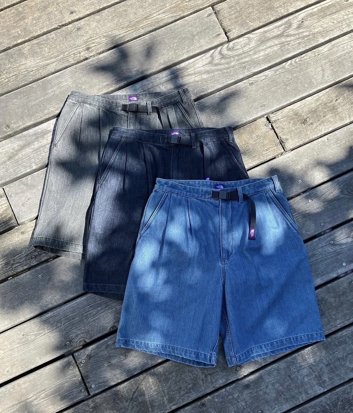 日本THE NORTH FACE PURPLE LABEL Denim Tuck Field Shorts