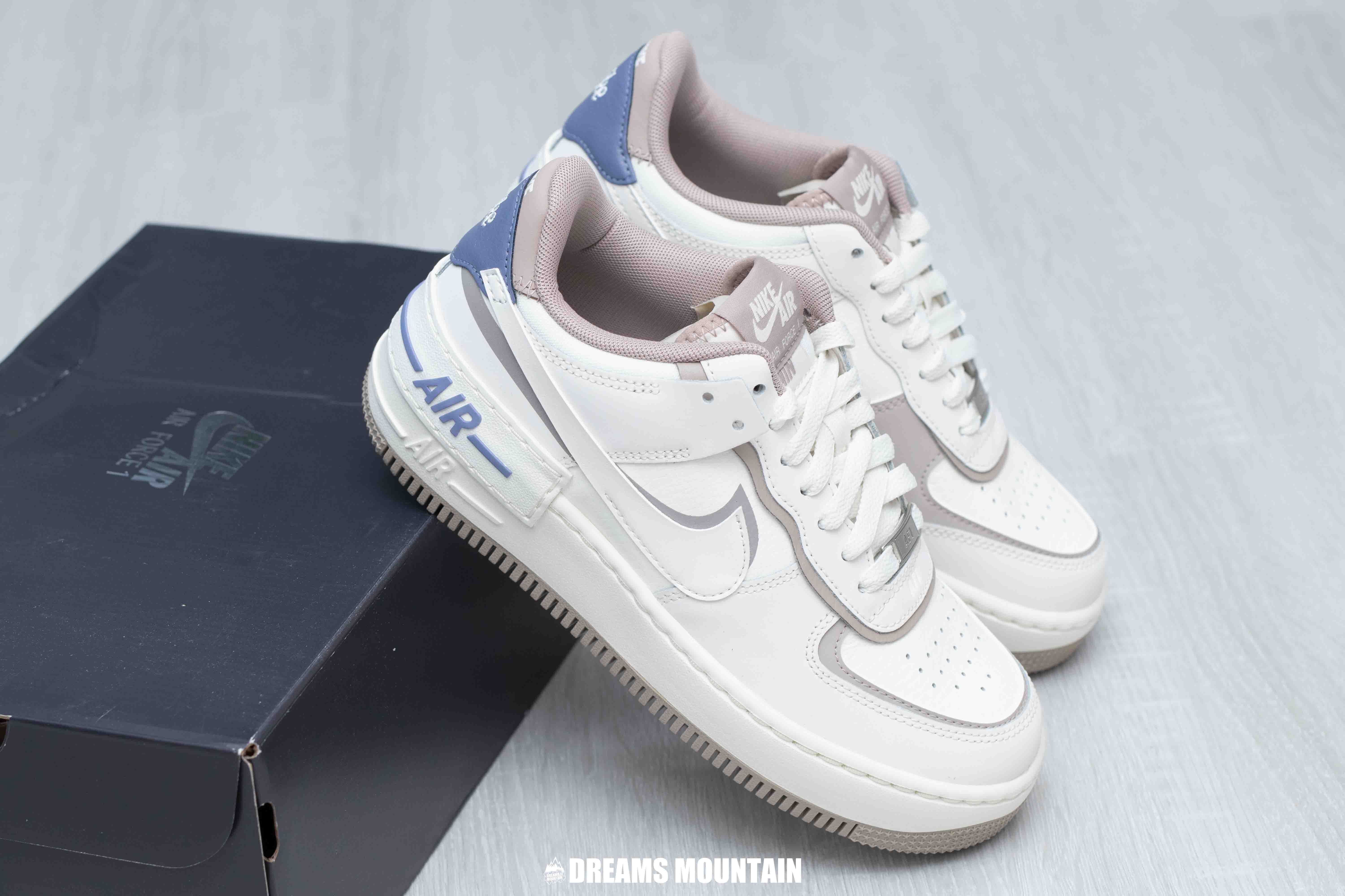 【預訂】NIKE AIR FORCE 1 SHADOW 奶油白奶茶紫藍-WOMEN