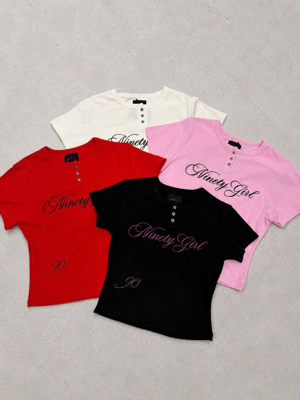 【9090 girl】0606發售新品 Ninety Girl Slim Tee