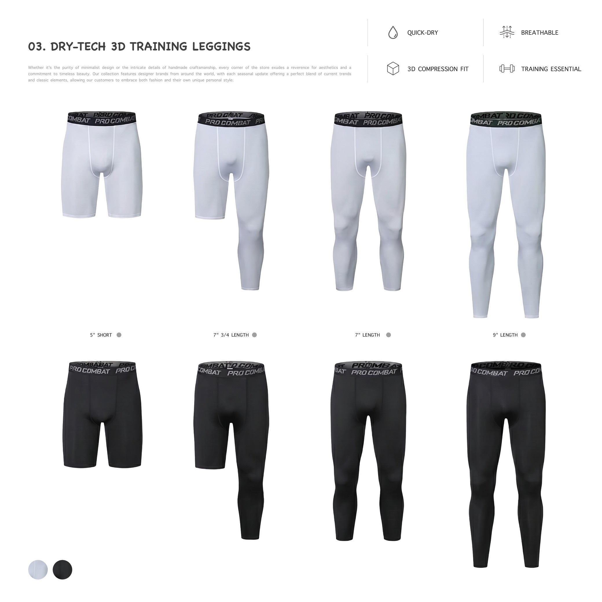 L.PARK® SELECT - Dry-Tech 3D Training Leggings 「03 」