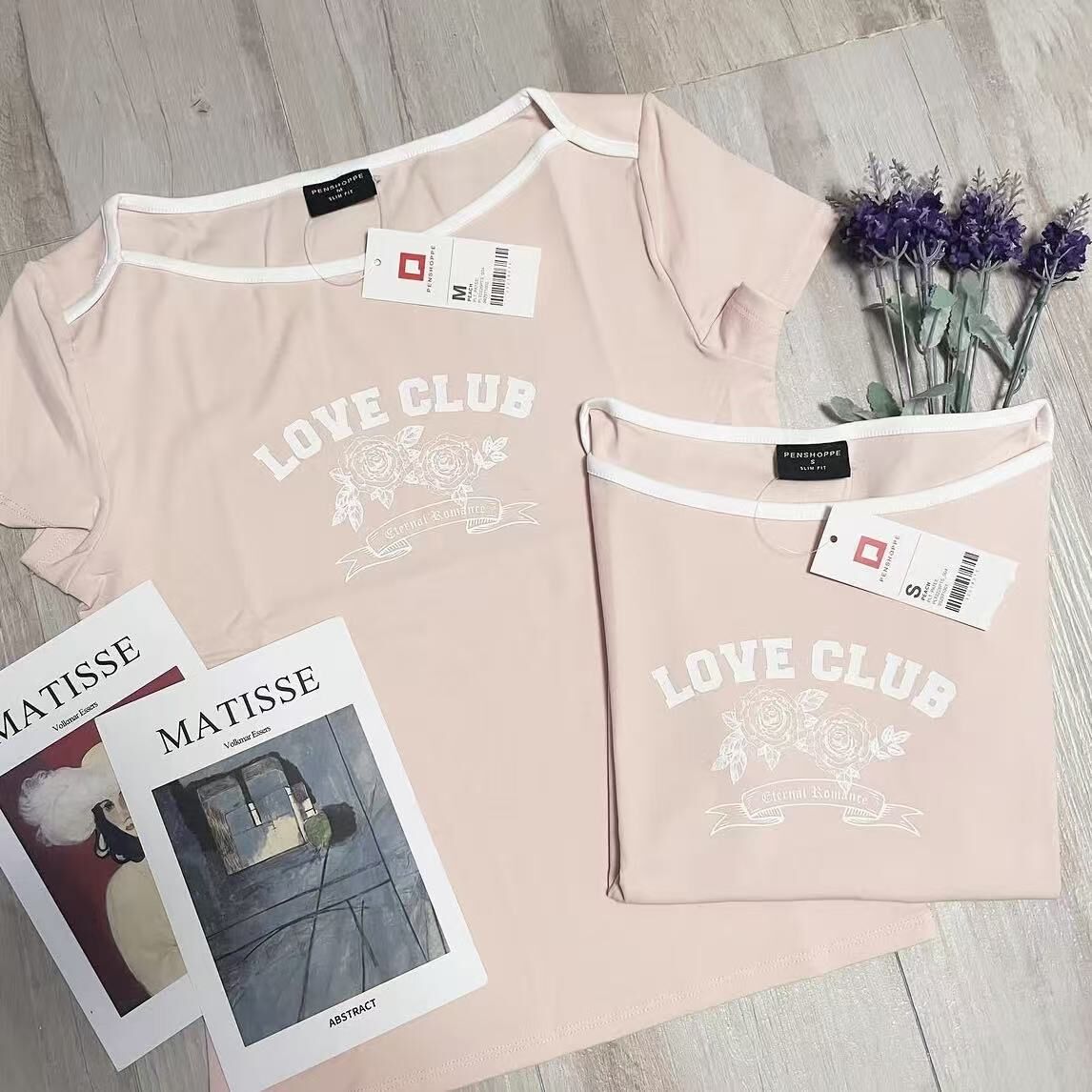 PENSHOPPE LOVE CLUB SLIM BOAT NECK TEE