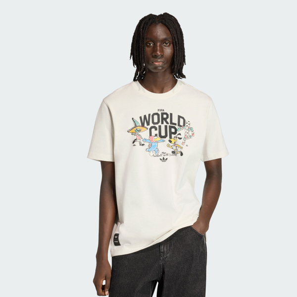 Adidas 愛迪達 Mascot Tee All KE2038 男 T恤 運動上衣 休閒短袖 白 純棉 FIFA