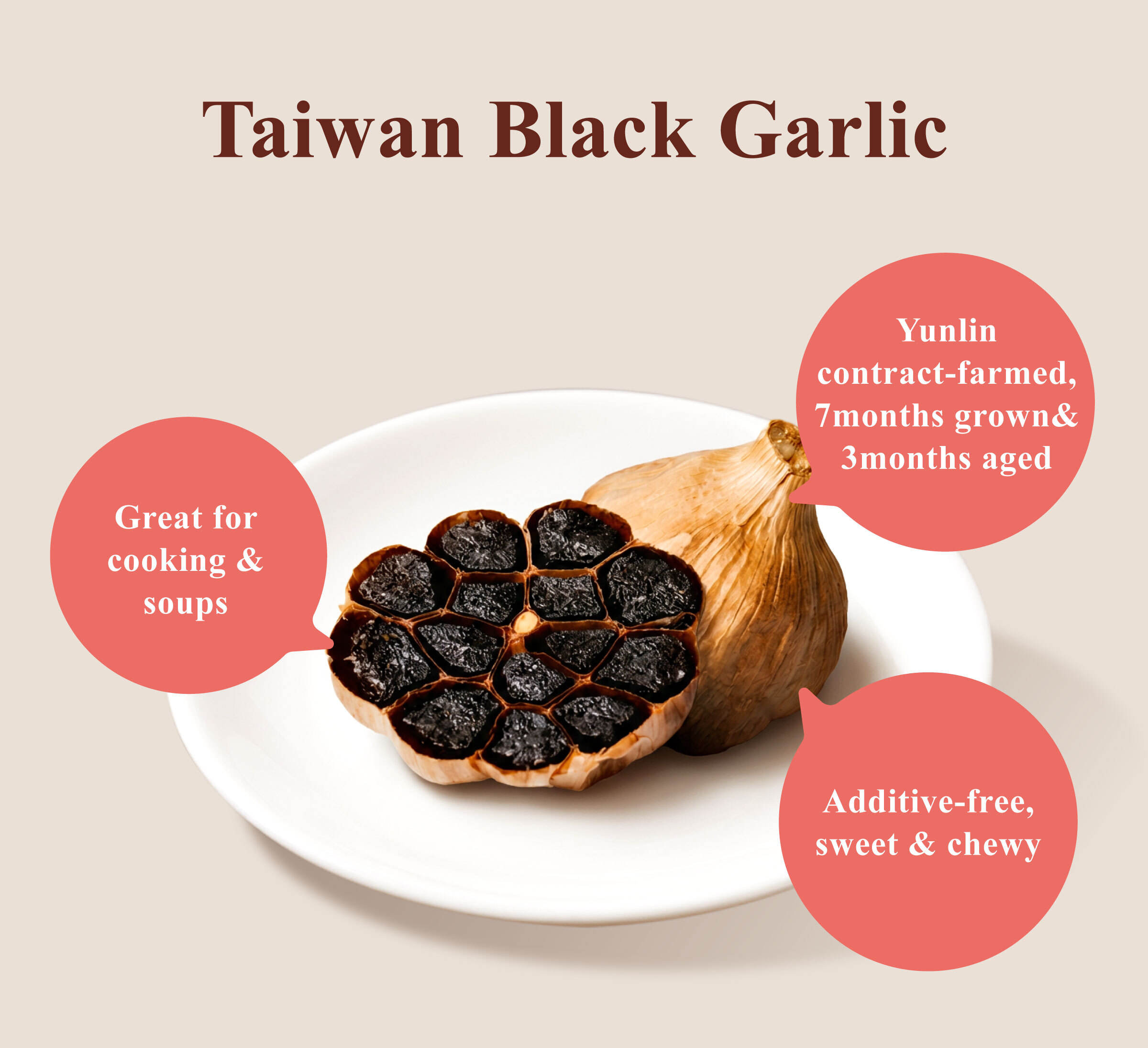 Dengyi Taiwan Black Garlic Features