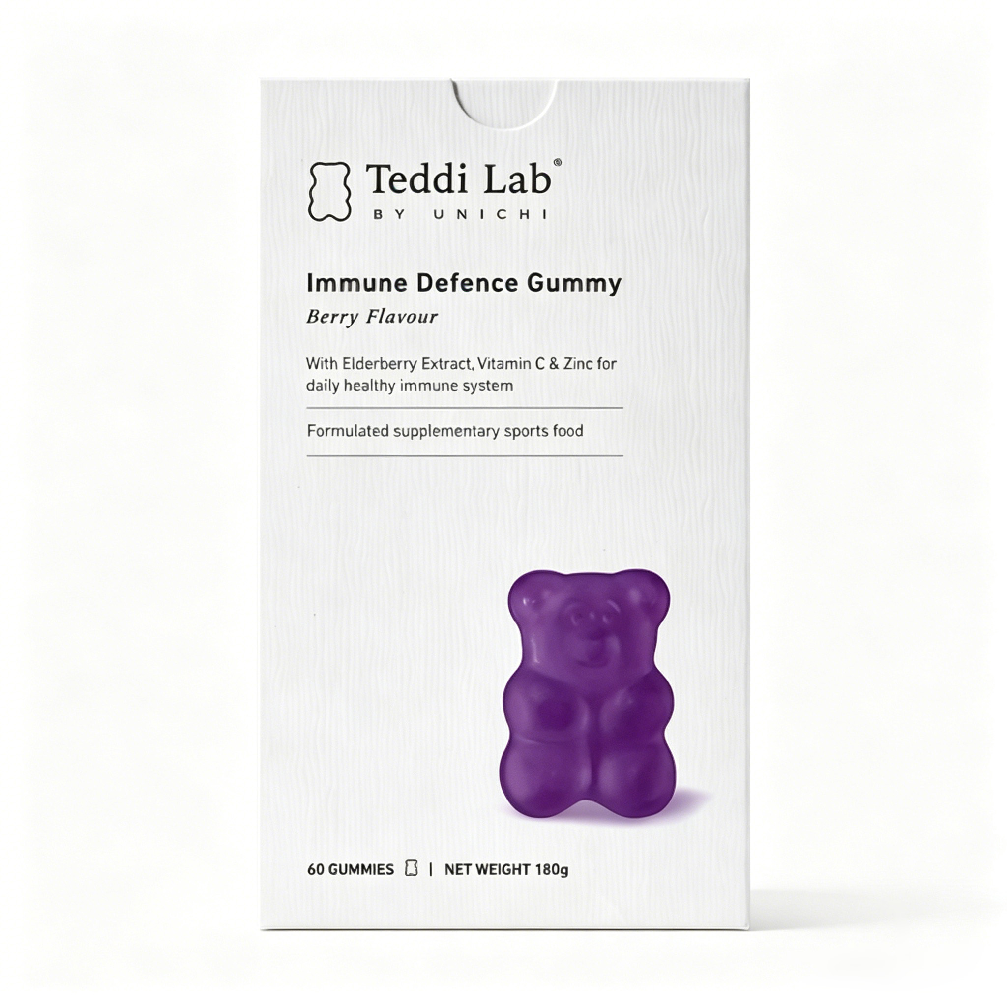 Unichi - Teddi Lab 黑接骨木免疫力小熊軟糖 60粒