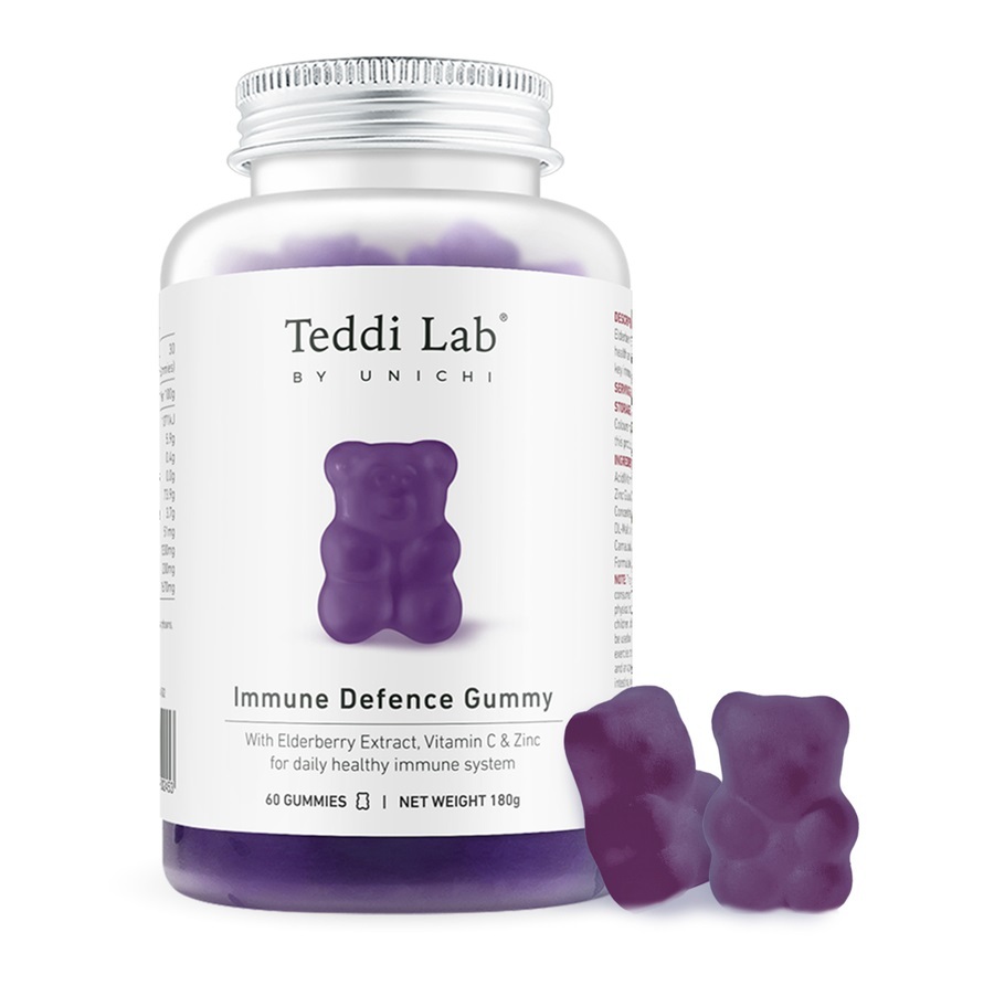 Unichi - Teddi Lab Black Elderberry Immunity Boosting Gummy Bears (60 pieces)