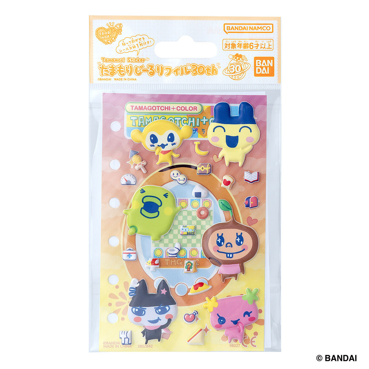 [預訂] BANDAI Tamamori貼紙 30週年 TAMAGOTCHI plus彩色版套裝