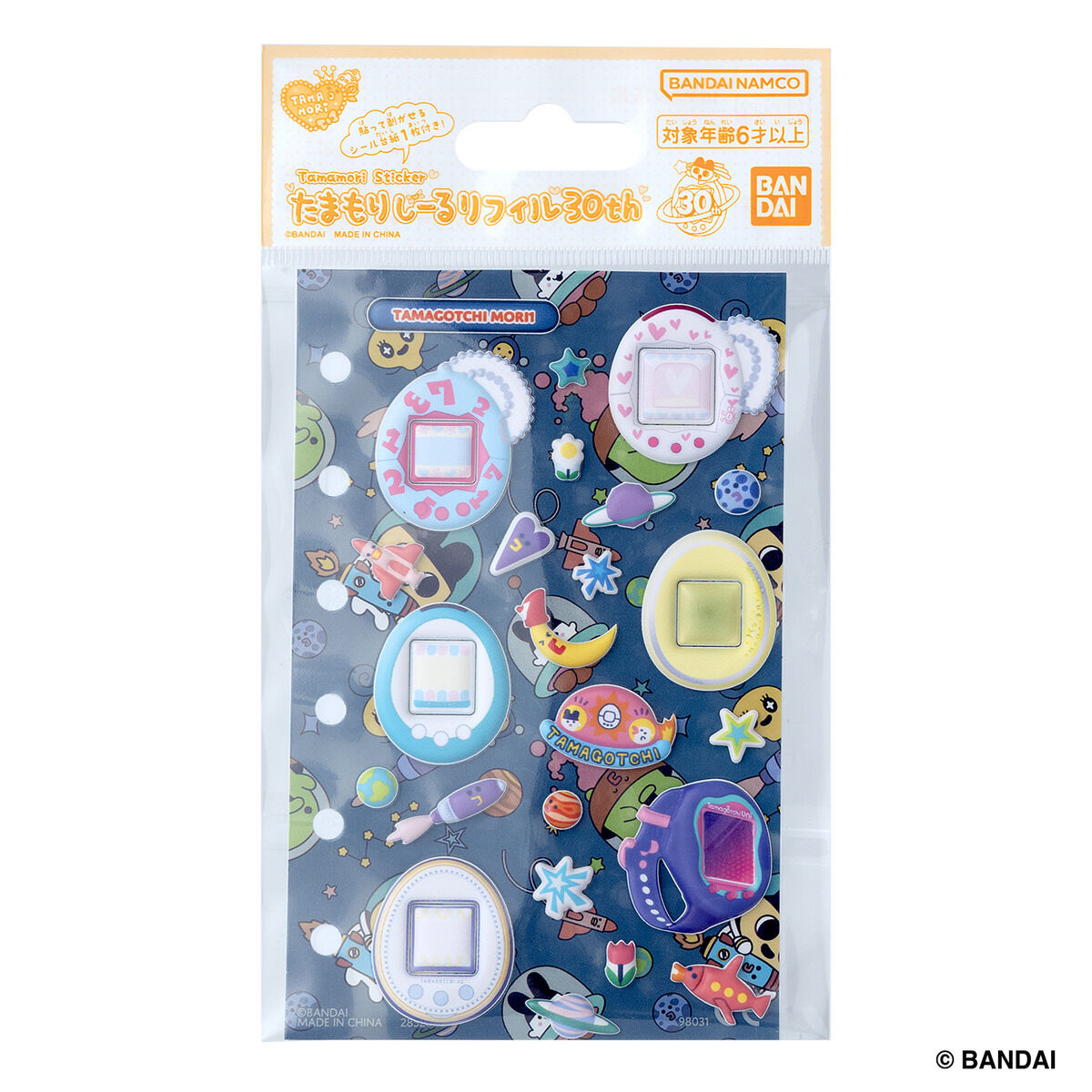 [預訂] BANDAI Tamamori貼紙 30週年 TAMAGOTCHI MORI套裝1