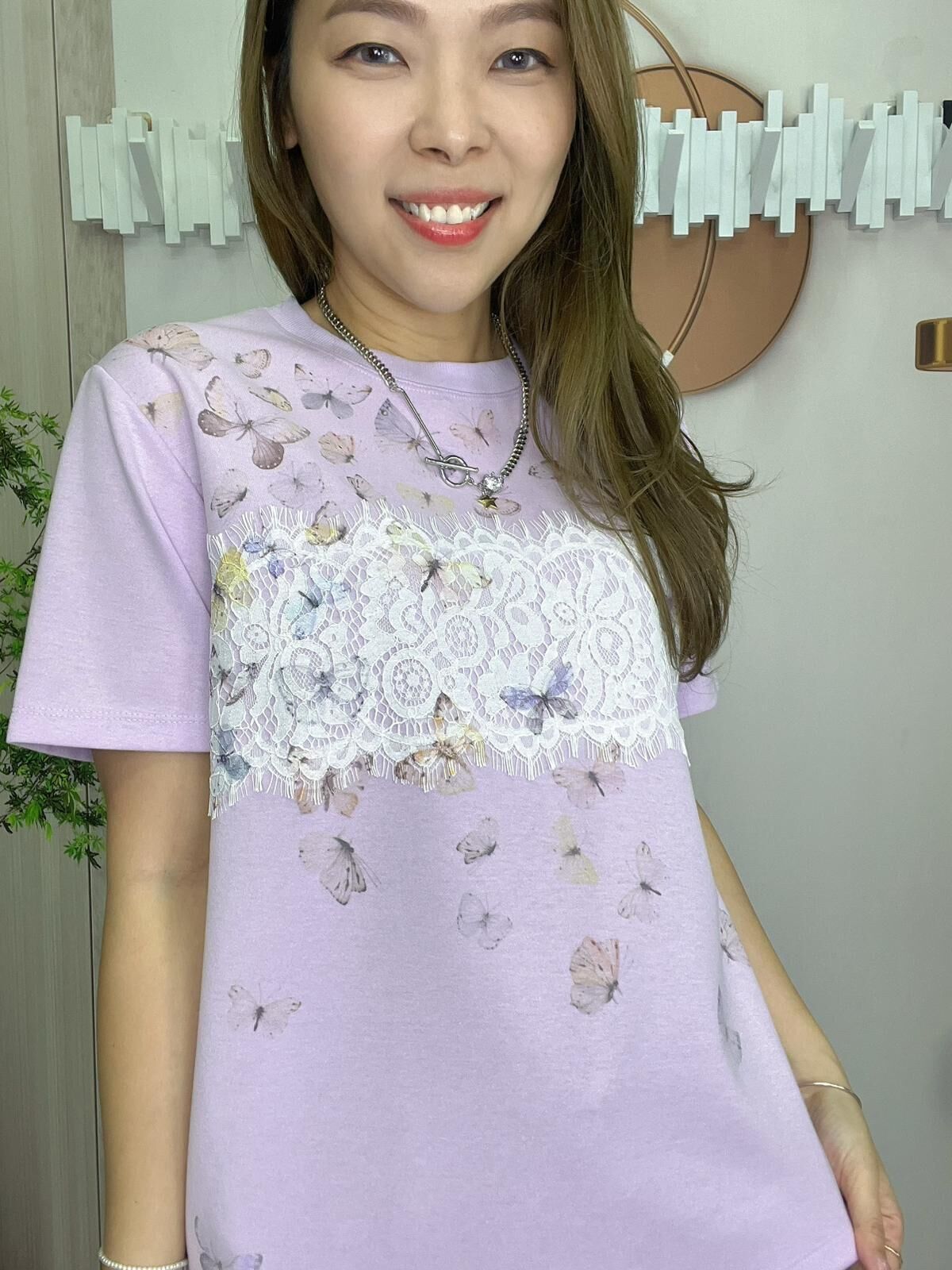 (現貨區)ogam牌子花拼Lace top~171AE