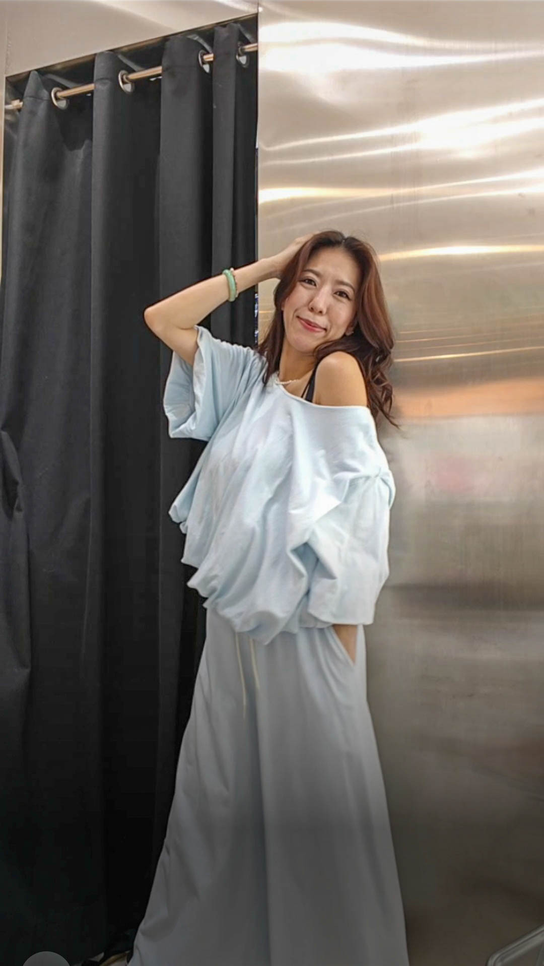 🎈K8718  ▶️素色垂感上衣 👉B:130cm L:54cm