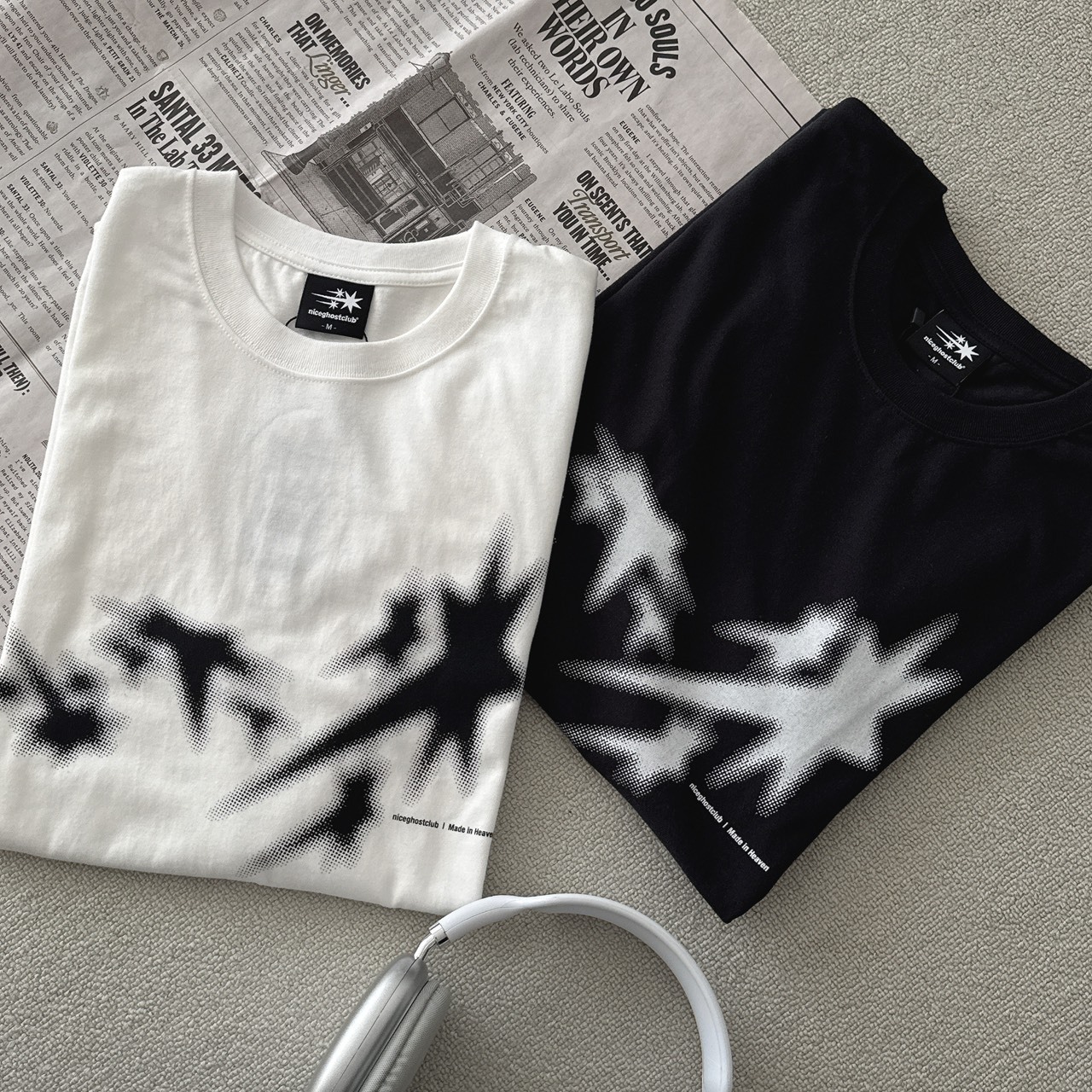 （現貨）韓牌 niceghostclub NGC HALFTONE SYMBOL 模糊星星 短T NG2FMUT519A