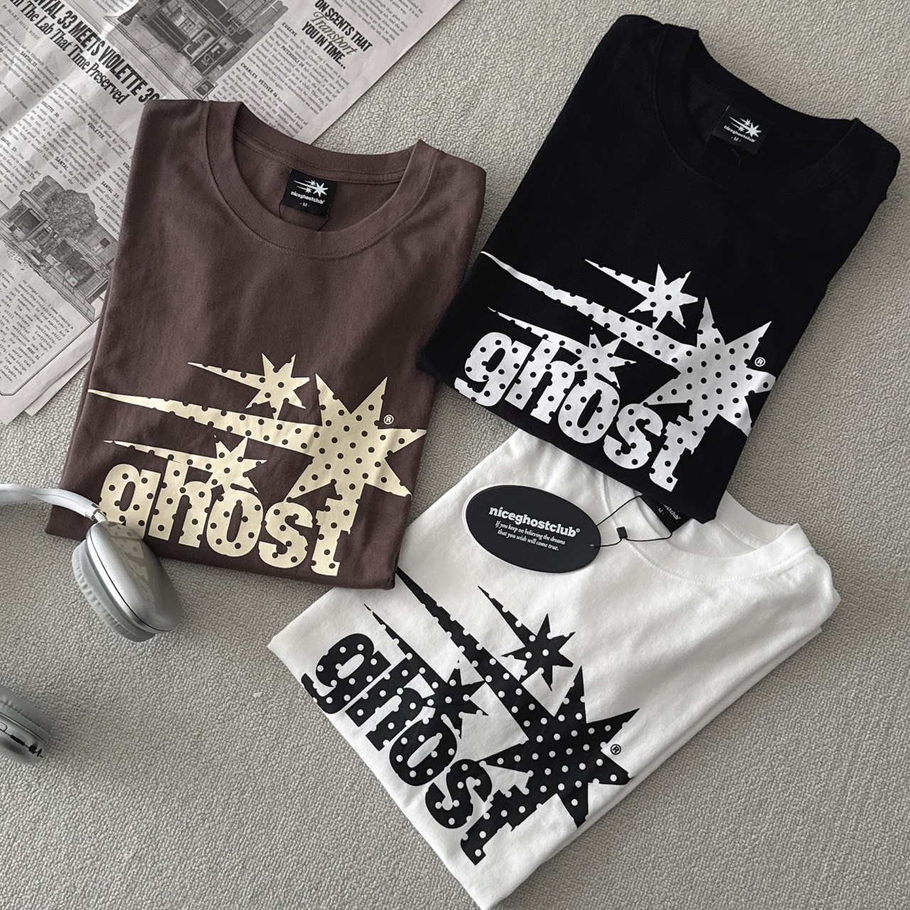 （現貨）韓牌 niceghostclub NGC DOT SYMBOL 點點logo 短T NG2FMUT516A