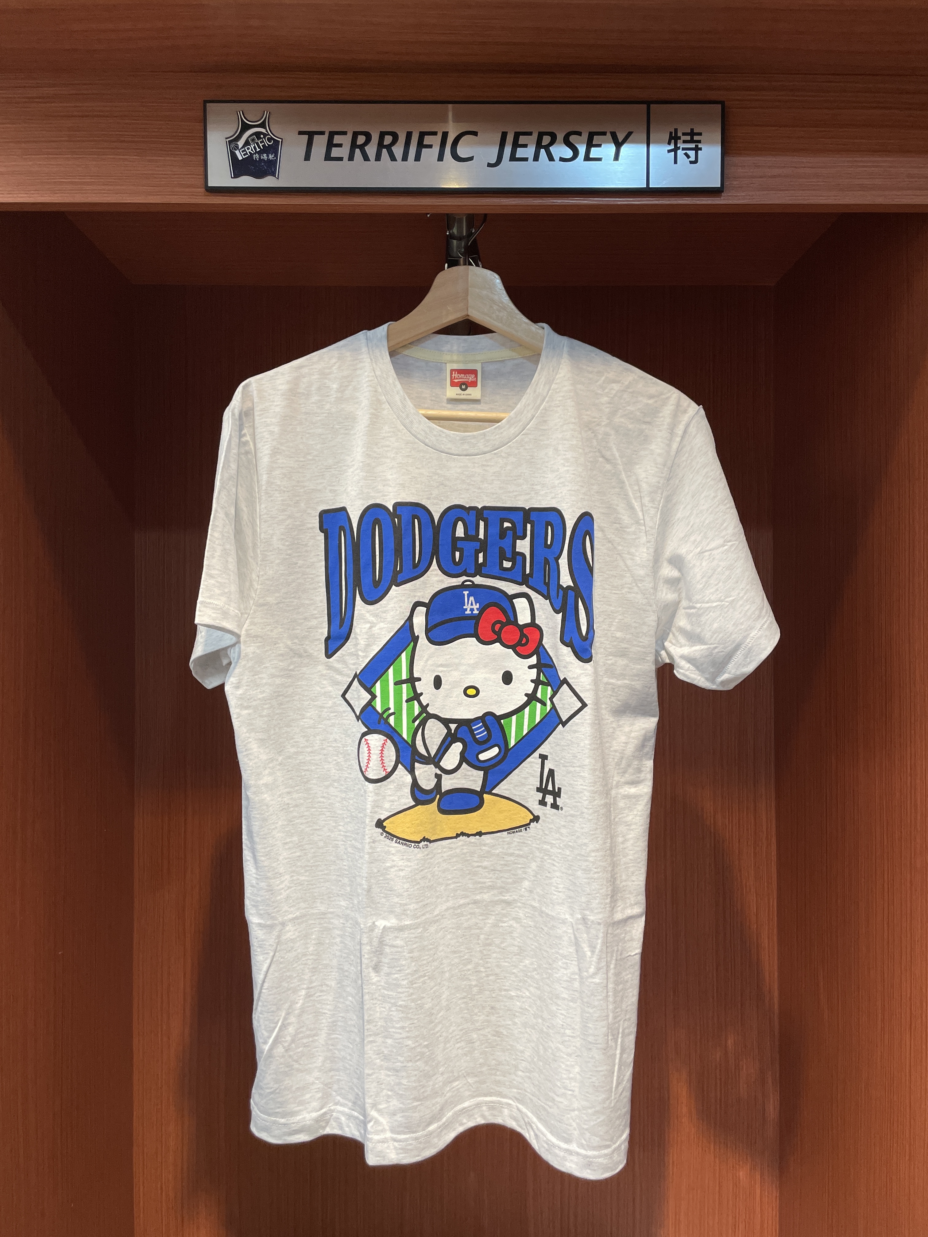 MLB短袖 洛杉磯道奇 Los Angeles Dodgers X Hello Kitty  Homage Unisex Tri-Blend Tee 混紡 短袖 全新