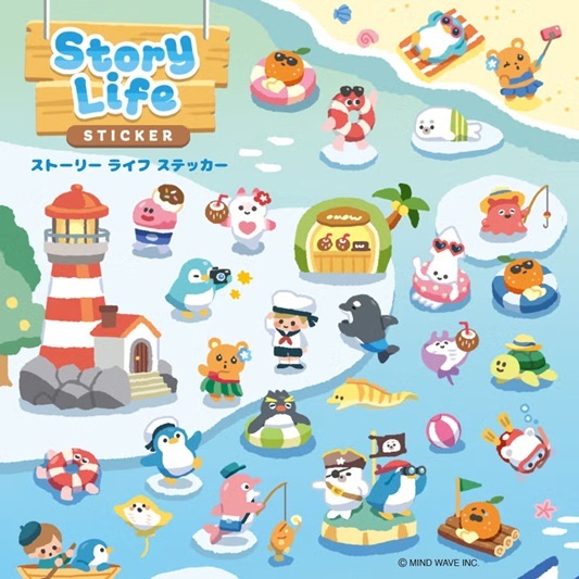 日本MIND WAVE．Story Life PET透明貼紙 共六款