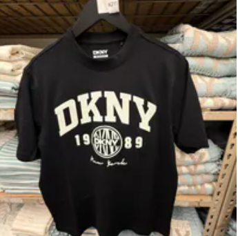 [S] DKNY BLACK LOGO GRAPHIC T-SHIRT, DK000078M-BLK (SD2021)