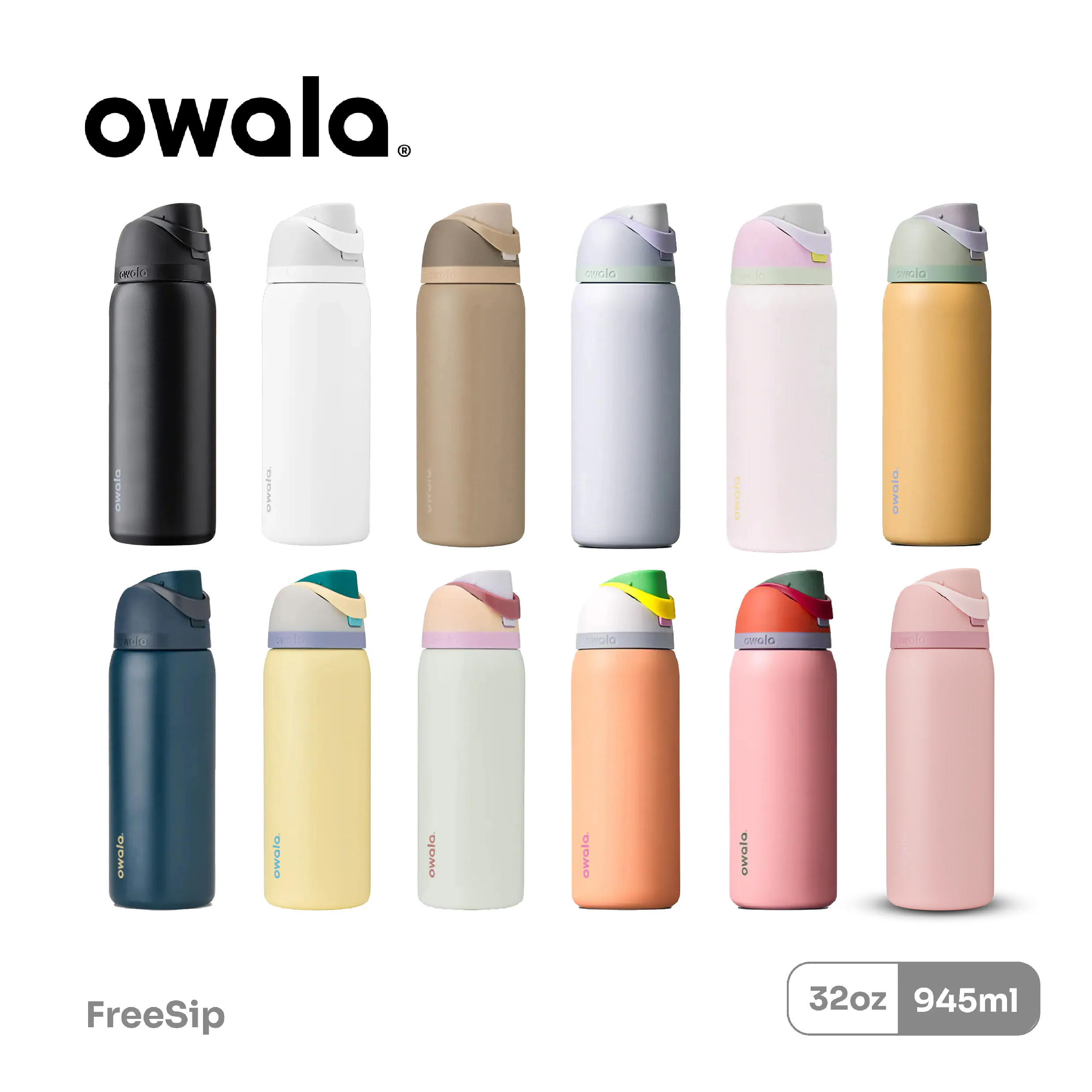 Owala® FreeSip 945ml / 32oz 不鏽鋼吸管保溫瓶