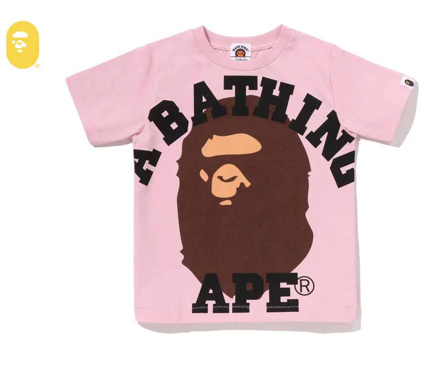 【BAPE童裝】0606發售FACE OVER COLLEGE TEE
