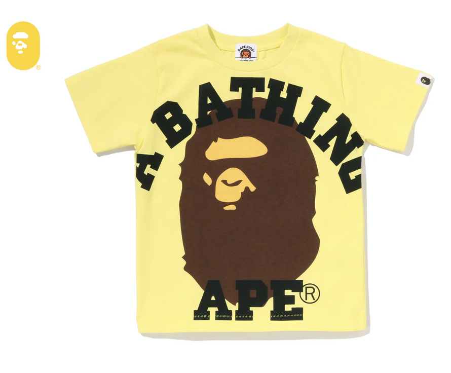 【BAPE童裝】0606發售FACE OVER COLLEGE TEE