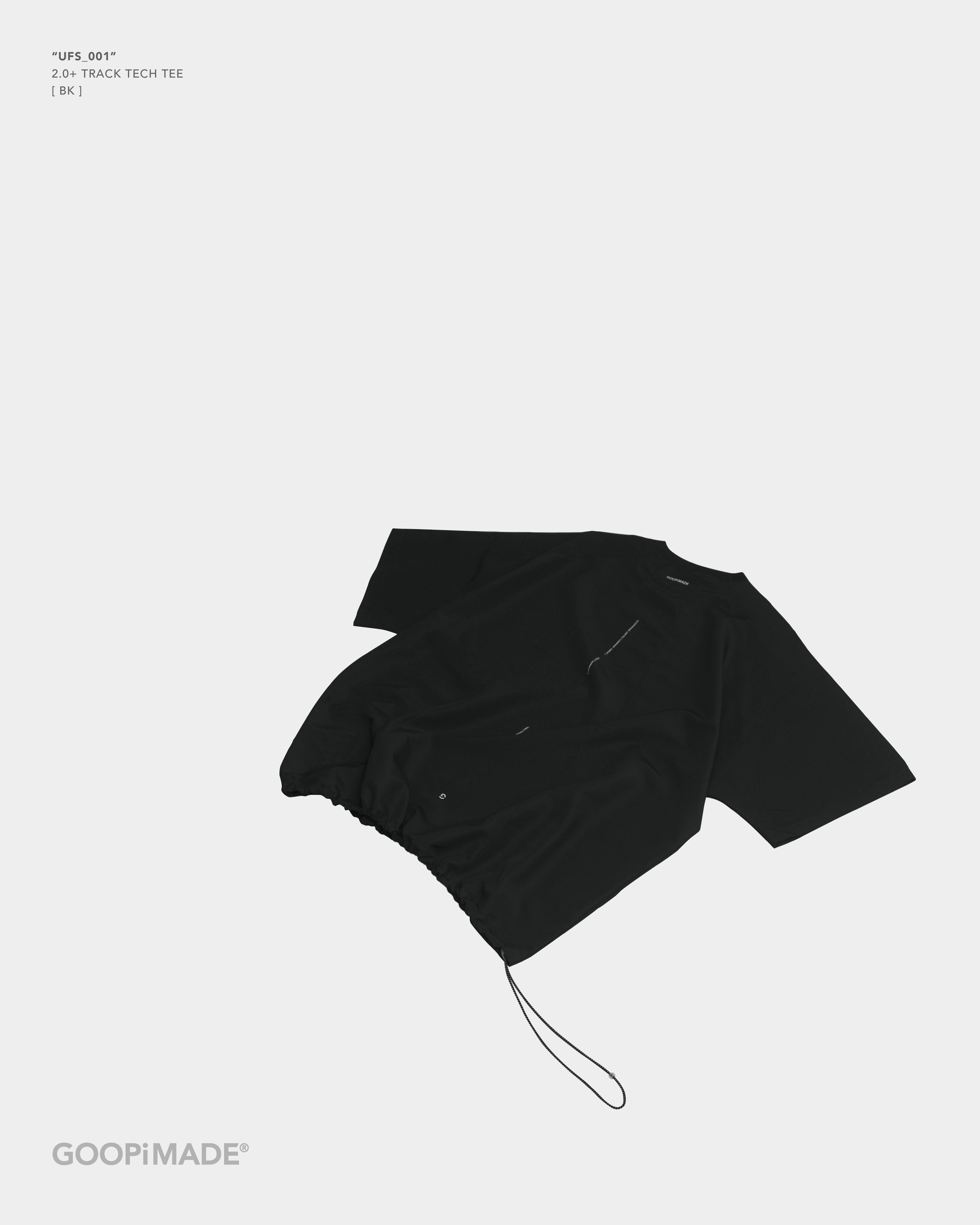 GOOPiMADE “UFS_001” 2.0+ Track TECH Tee - BK