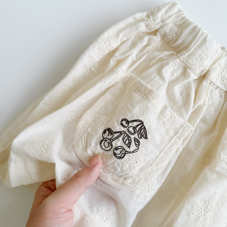 刺繡緹花無袖套裝