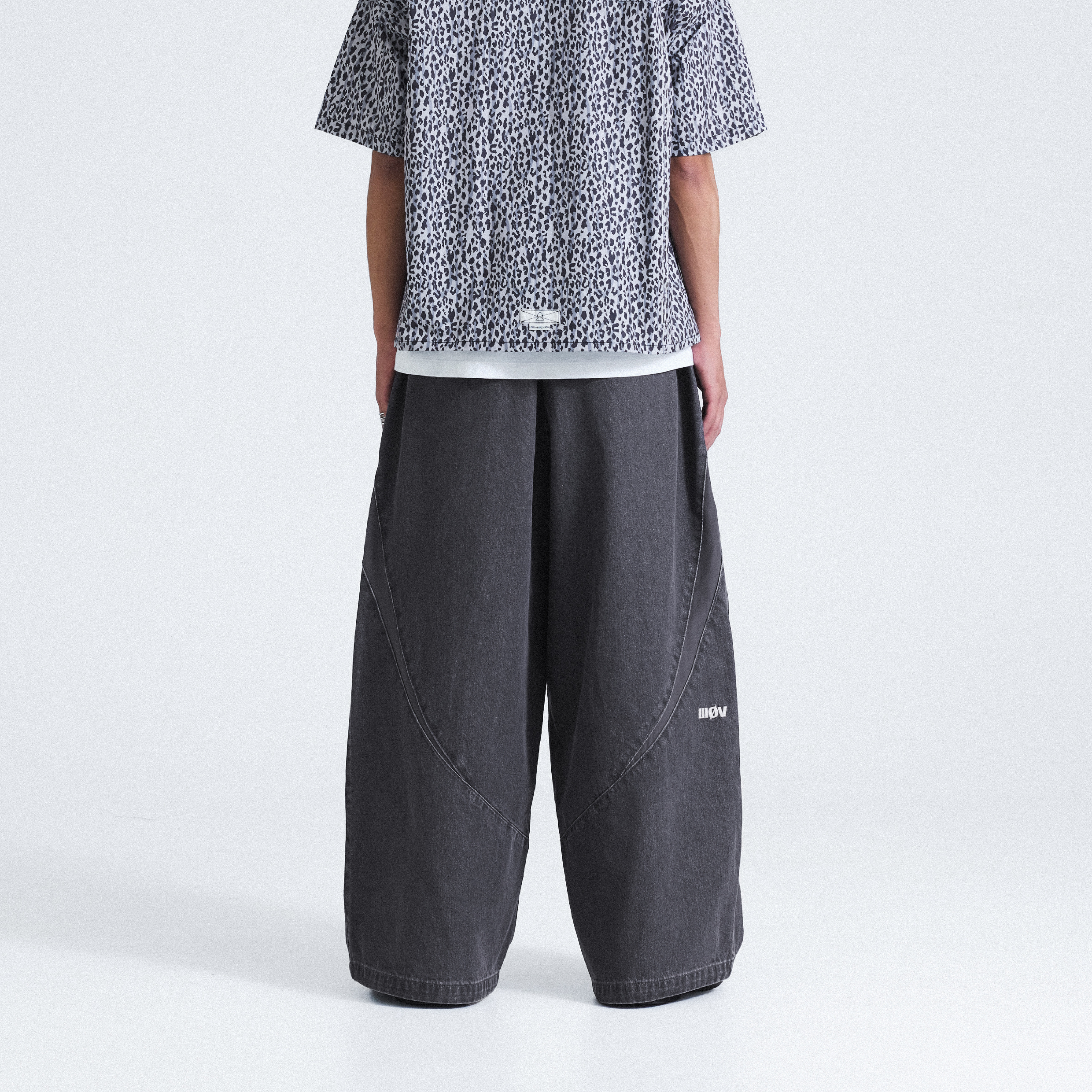 Wall Of Sound "TWIST" Wide Leg Track Pants - Denim