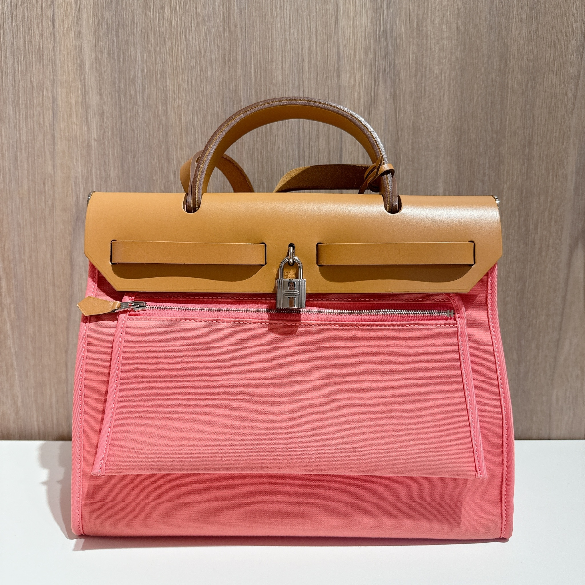 Hermes Herbag Zip 31 - Rose Azalée / SHW
