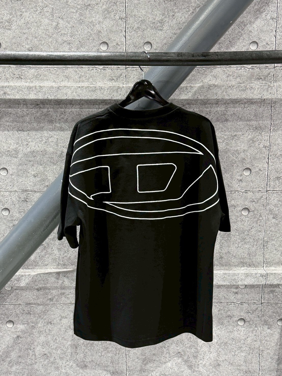 現貨折扣 DIESEL 刺繡大D Logo 黑短袖 T