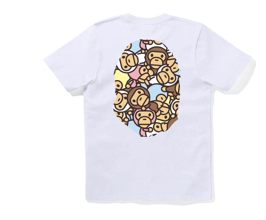 【BAPE女生】0606發售 正反猿人頭ALL BABY MILO MULTI BIG APE HEAD TEE