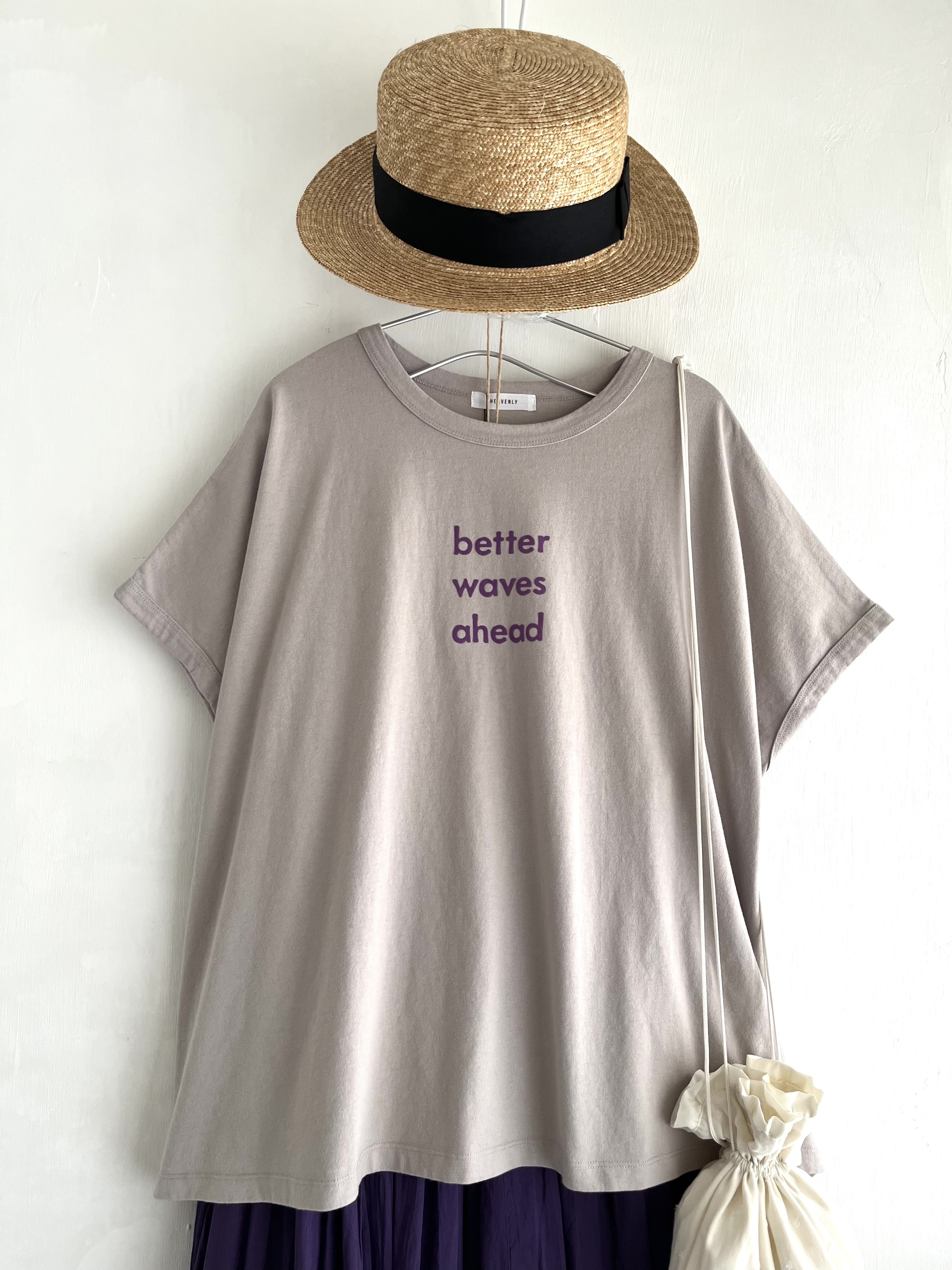 HEAVENLY灰褐色圓領tee