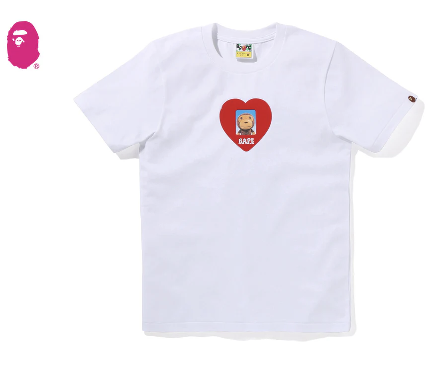 【BAPE女生】0606發售 立體膠印 HEART ID MILO PHOTO TEE