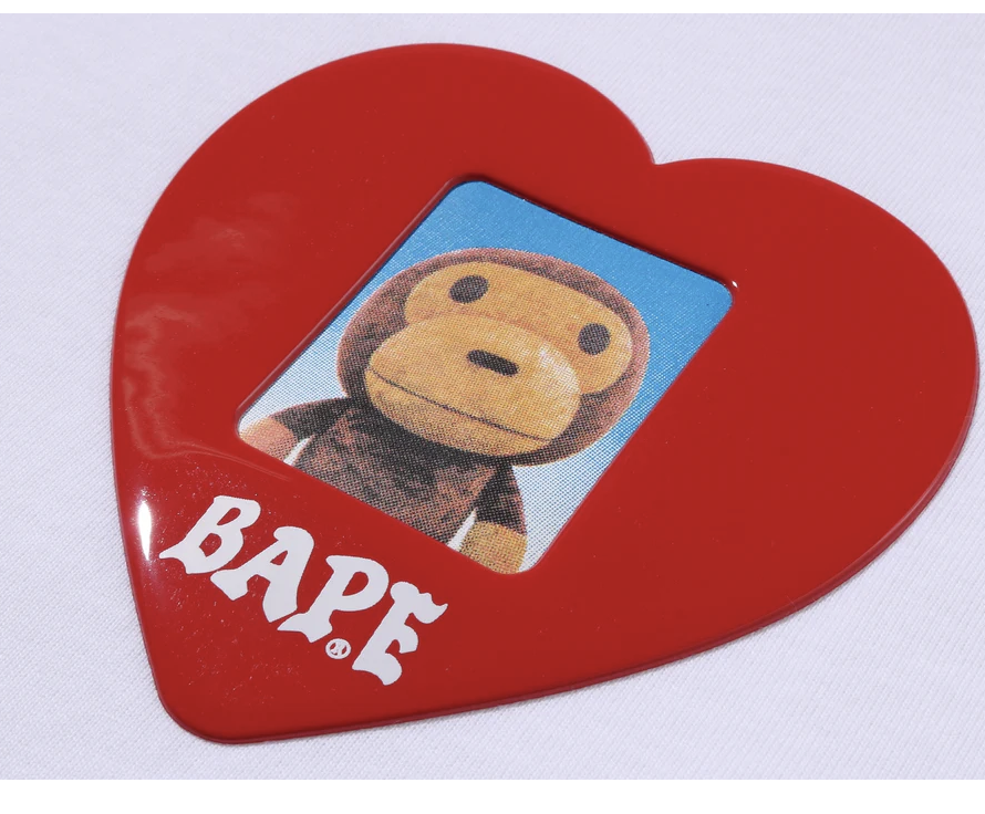 【BAPE女生】0606發售 立體膠印 HEART ID MILO PHOTO TEE