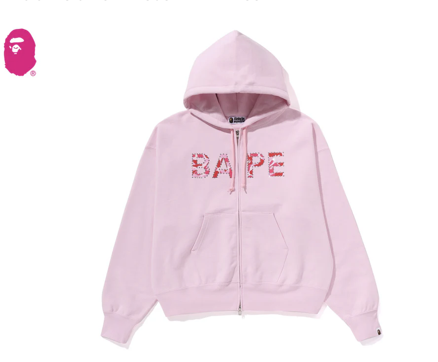 【BAPE女生】0606發售  水鑽 ABC CAMO CRYSTAL LOGO WIDE ZIP HOODIE