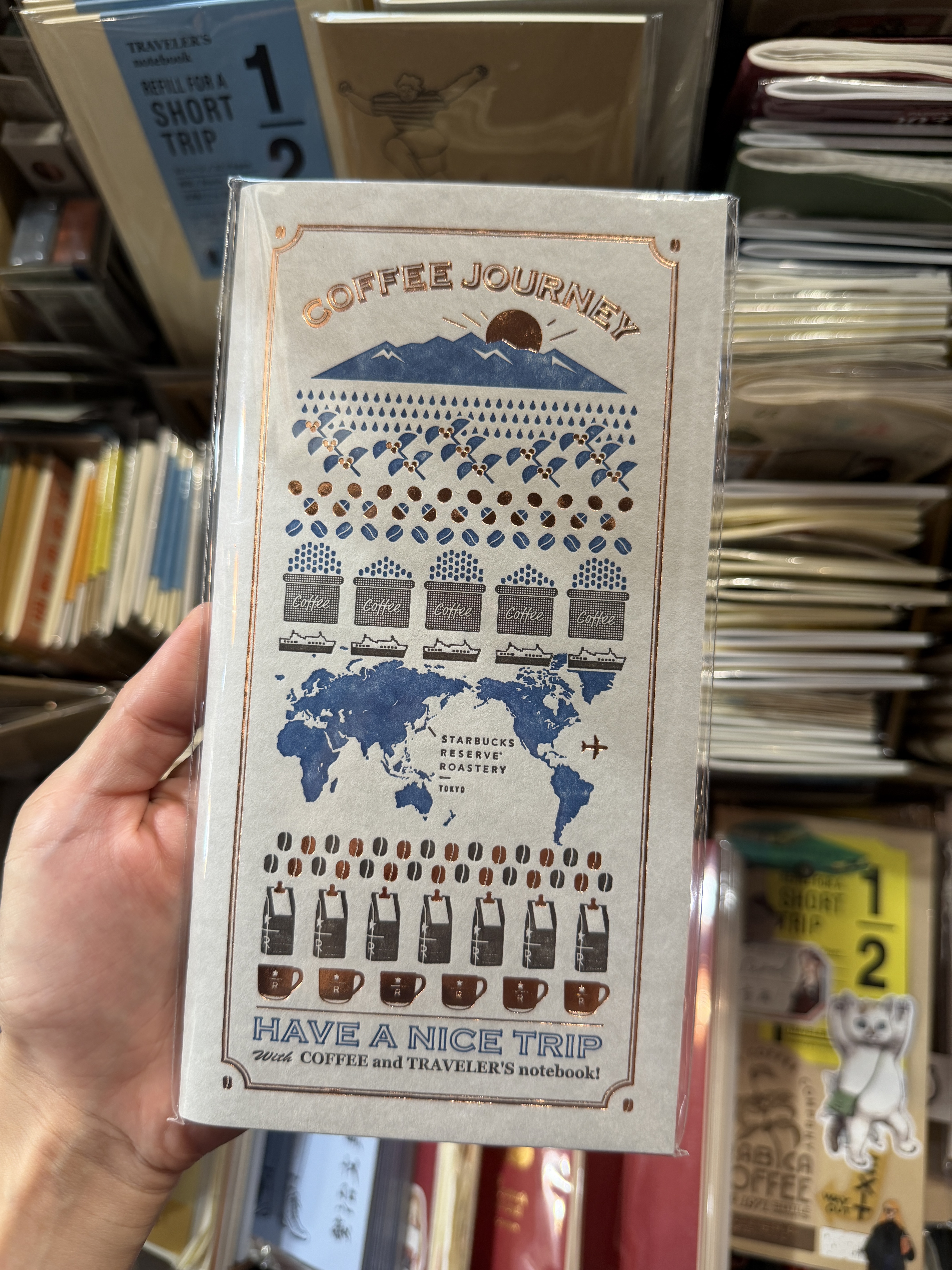 TN 中目黑星巴克聯名 COFFEE JOURNEY 點陣內頁｜ 日本Traveler's notebook