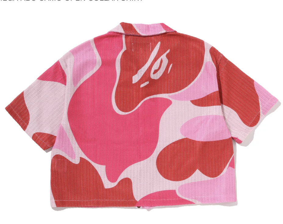 【BAPE女生】0606發售  MEGA ABC CAMO OPEN COLLAR SHIRT