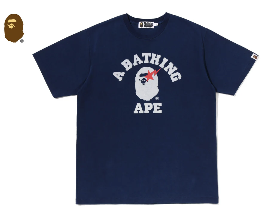 【BAPE男生】0606發售 COLLEGE INDIGO TEE