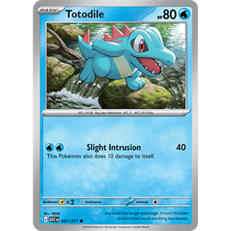 041/217 ASCen Totodile Promo Pokemon English Raw Card