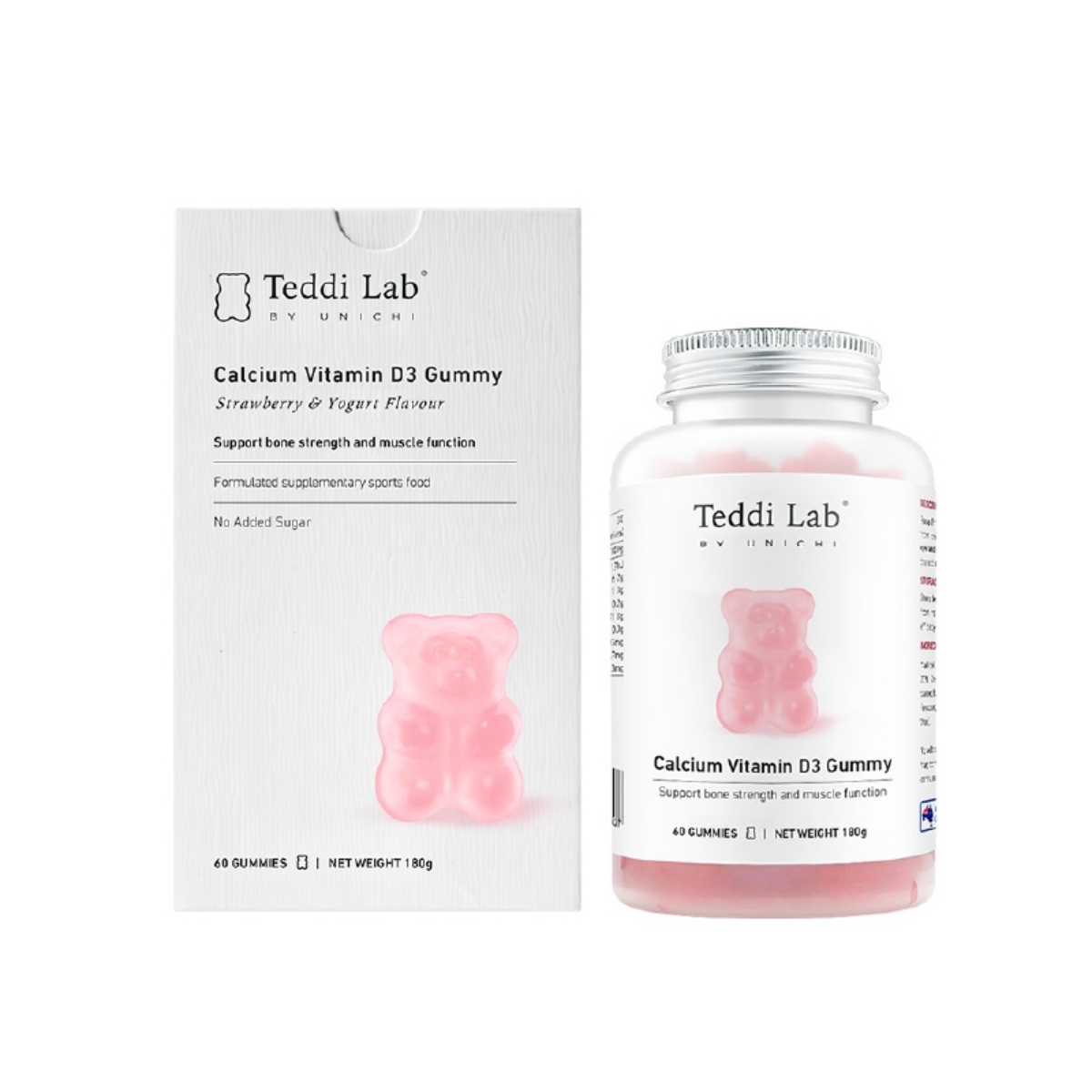 Unichi - 澳洲 Unichi Teddi Lab 鈣維他命D3 小熊軟糖60粒