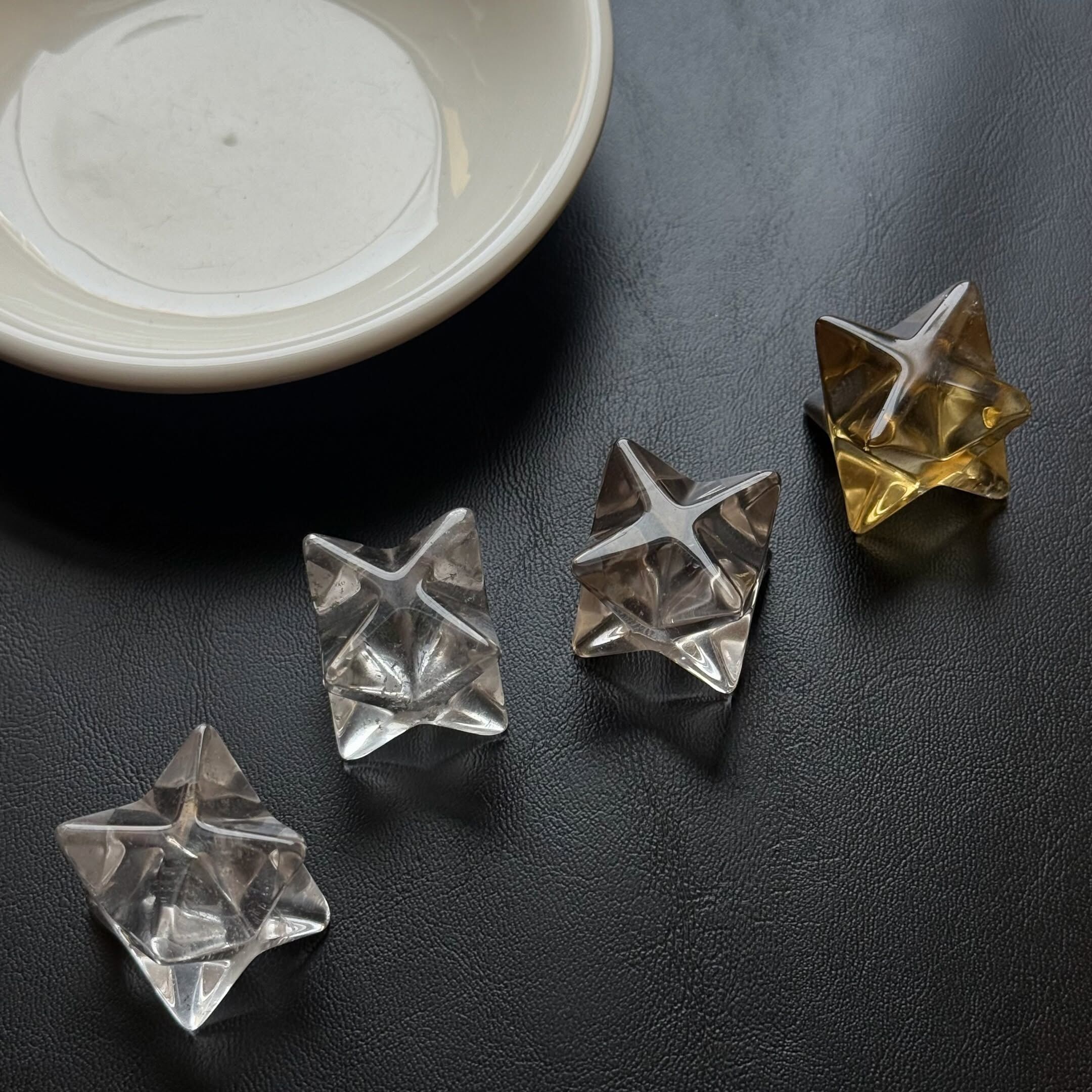 [原石] 白水晶、黃水晶 梅爾卡巴