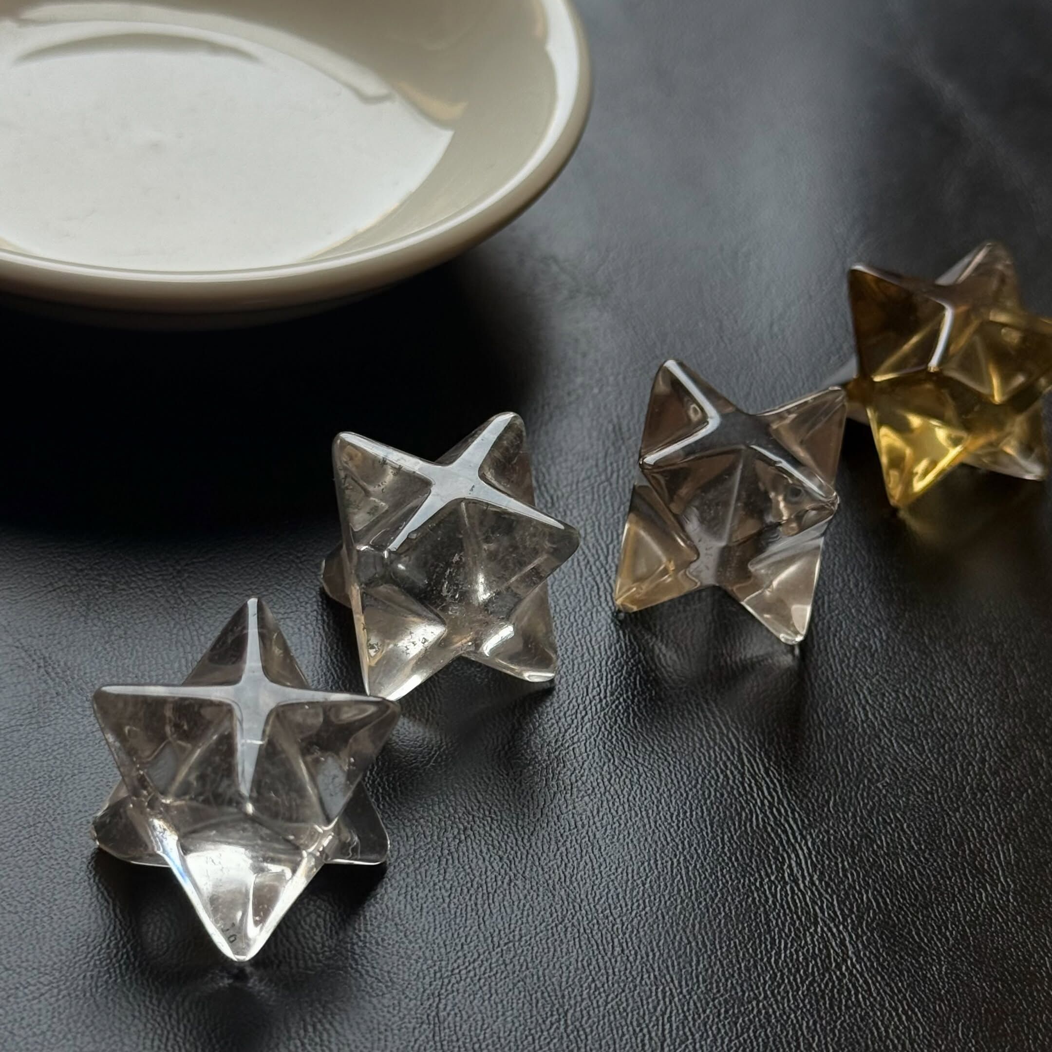 [原石] 白水晶、黃水晶 梅爾卡巴